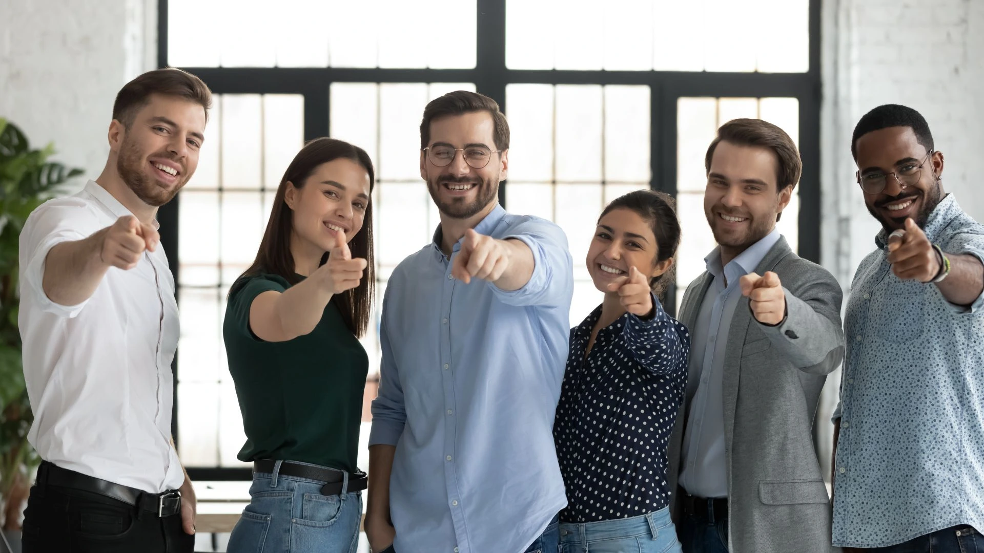 Group of teammates smiling