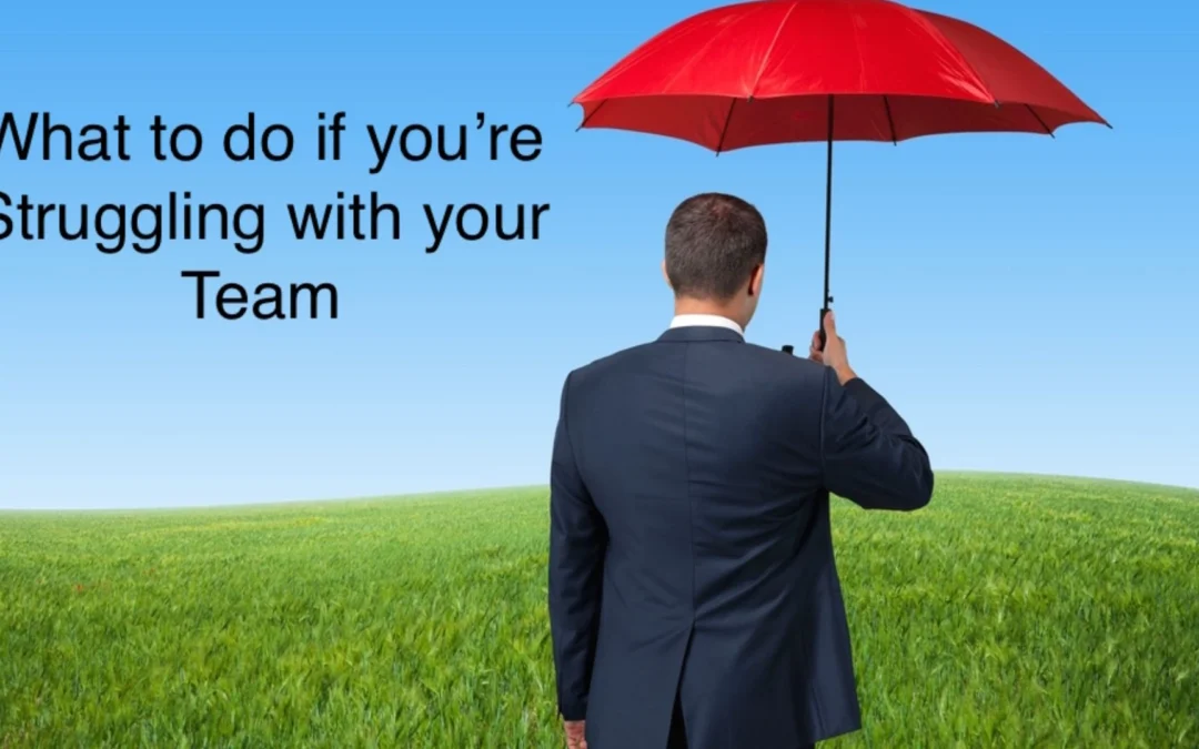 How to handle things when you're struggling with your team