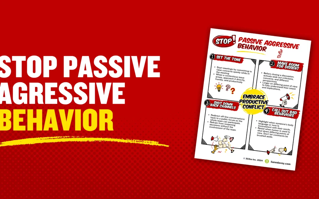 Stop Passive Aggressive Behavior Poster