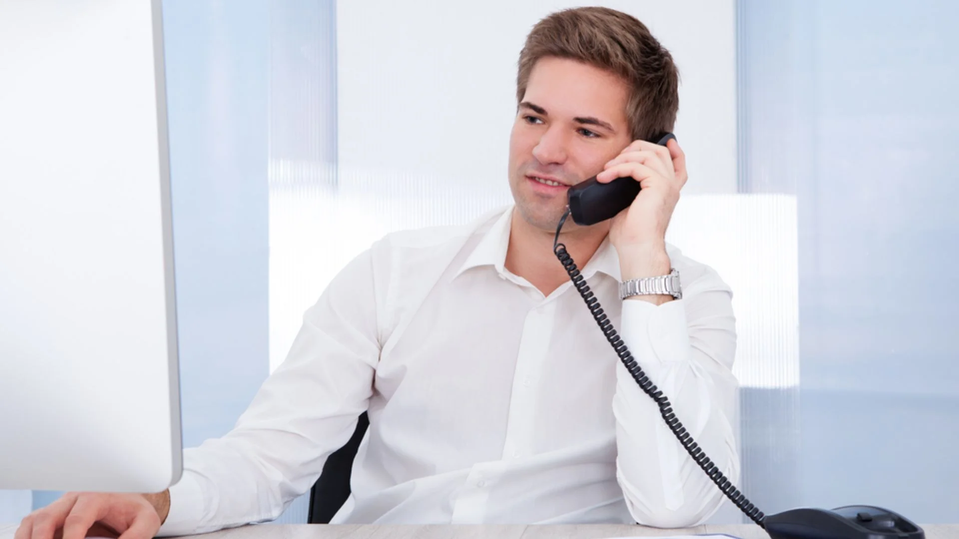 person talking on the phone