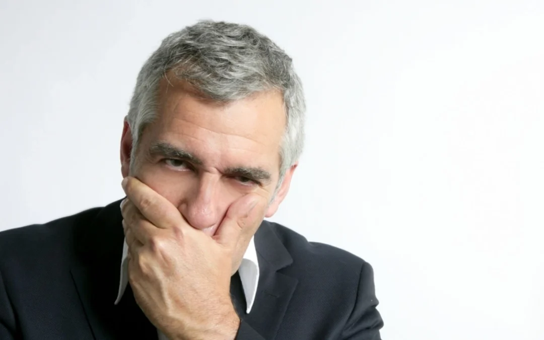 older person looking pensive