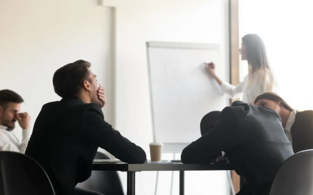 business person breathing through an oxygen tank