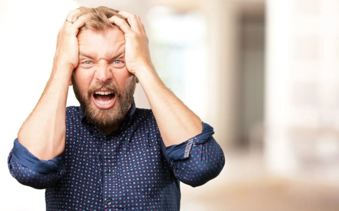 Person grabbing hair