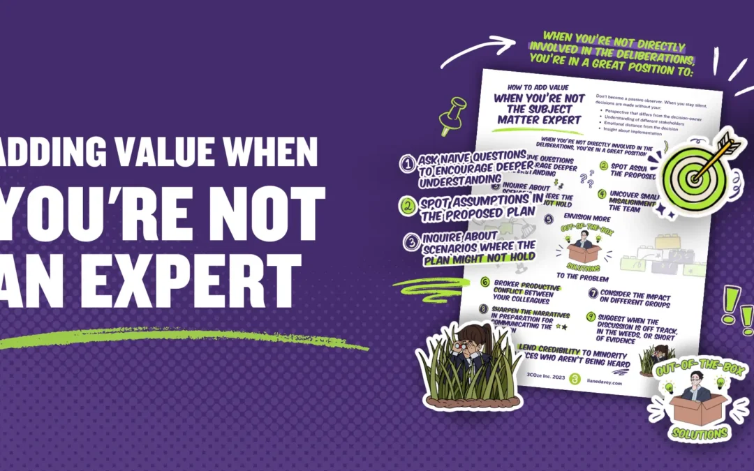 Adding Value When You’re Not the Expert Poster