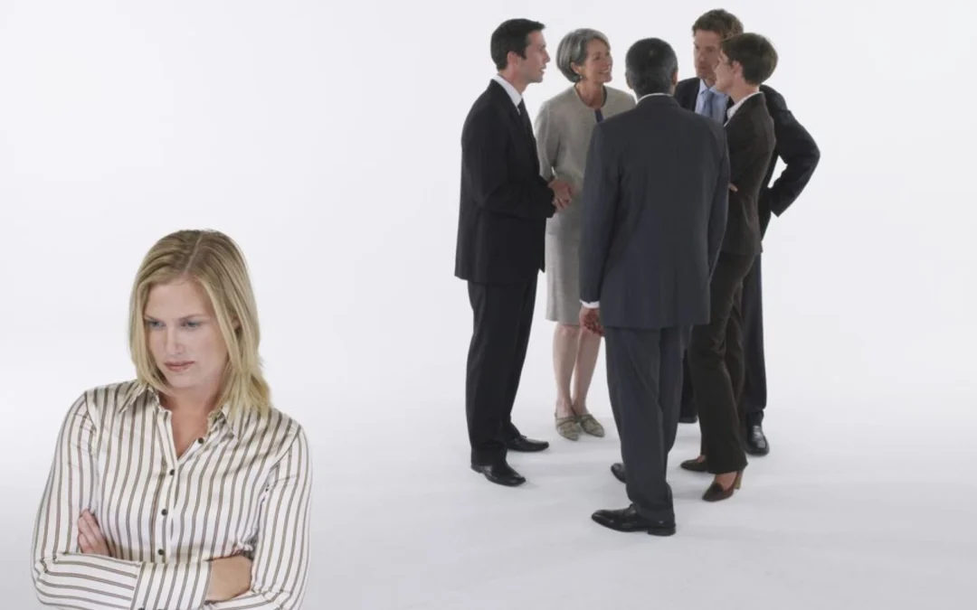 Person excluded from a group of business people