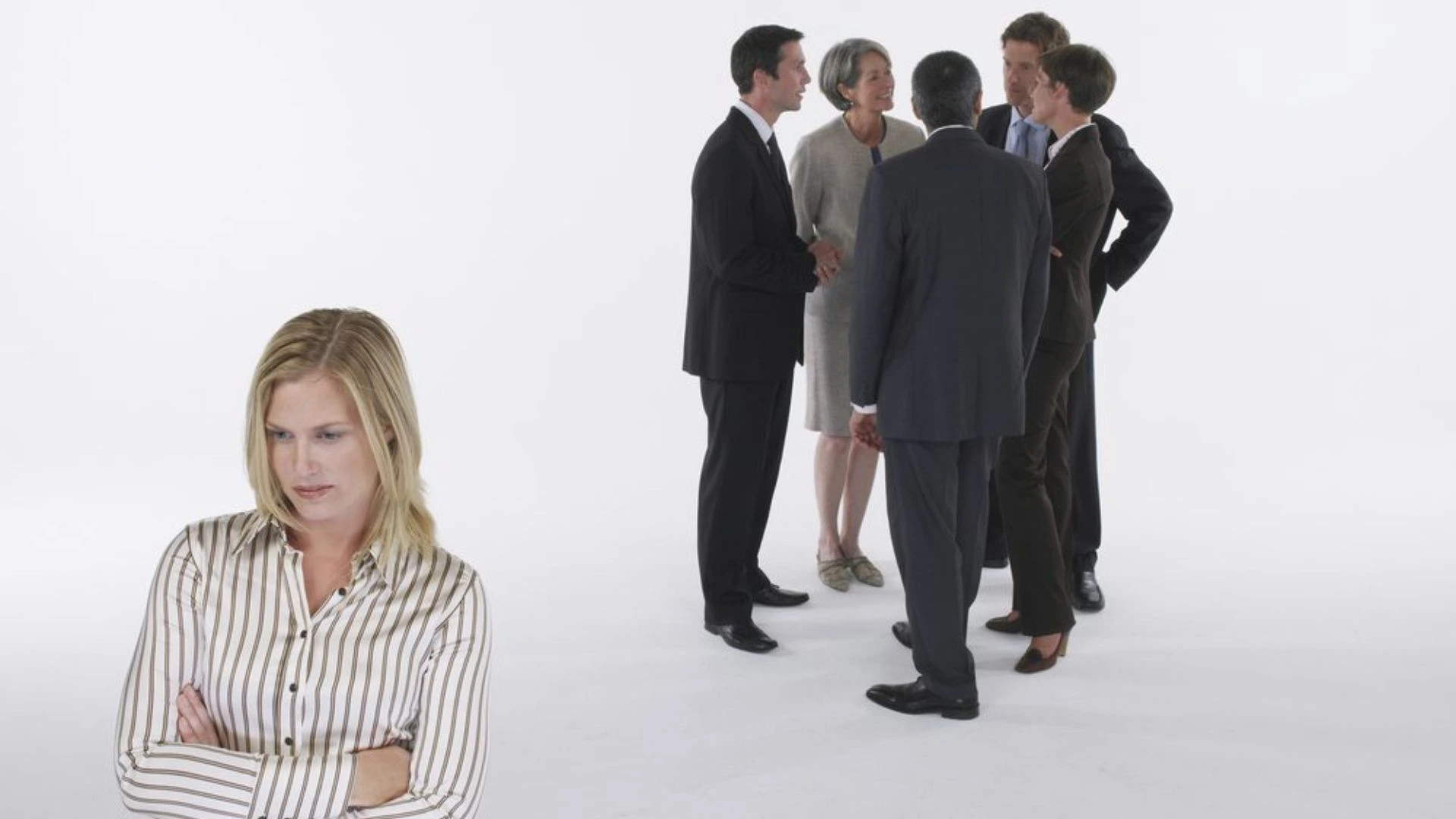 Person excluded from a group of business people