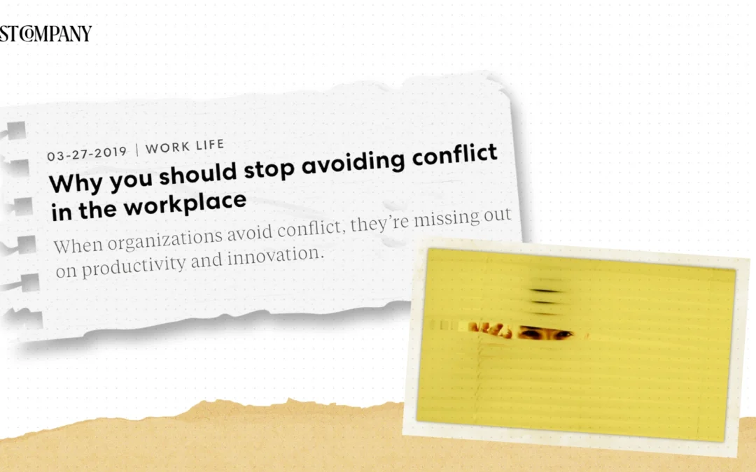 Why you should stop avoiding conflict in the workplace