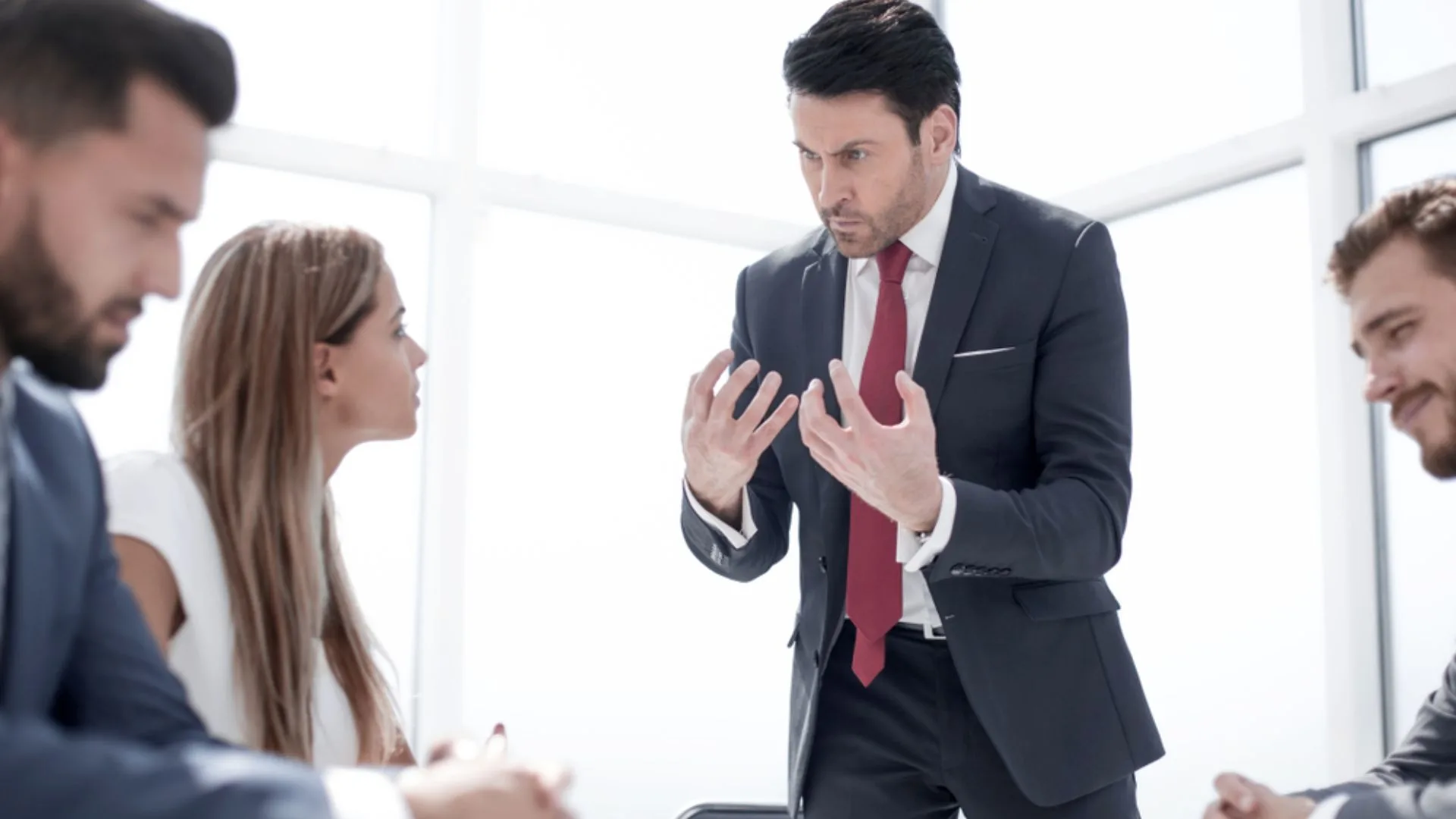 Team having an argument