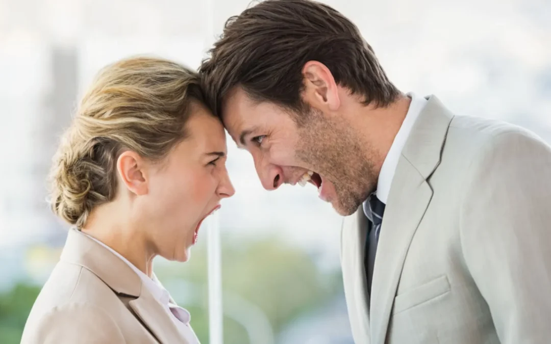 Two colleagues arguing