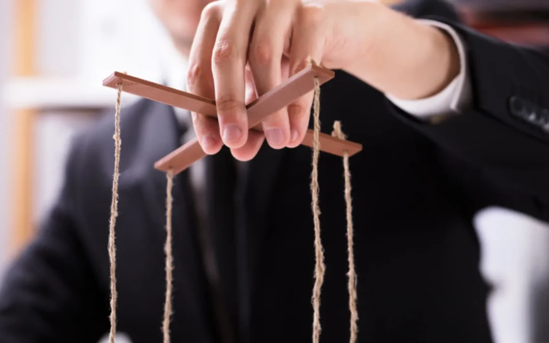 Person controlling another person like a puppet