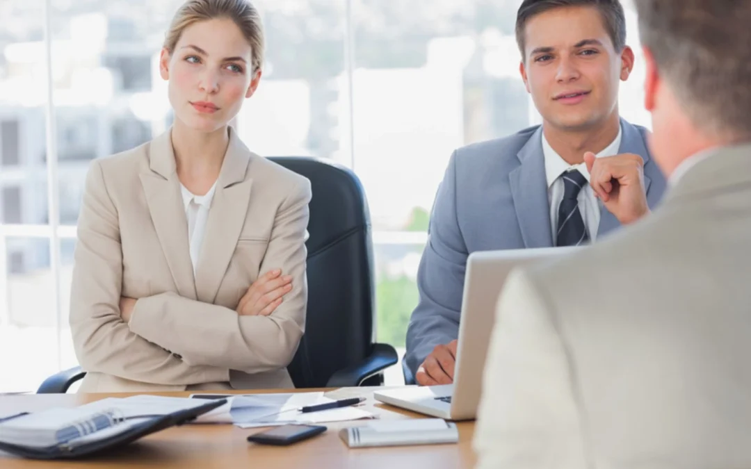 Person in a meeting looking annoyed