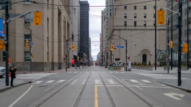 Empty downtown core