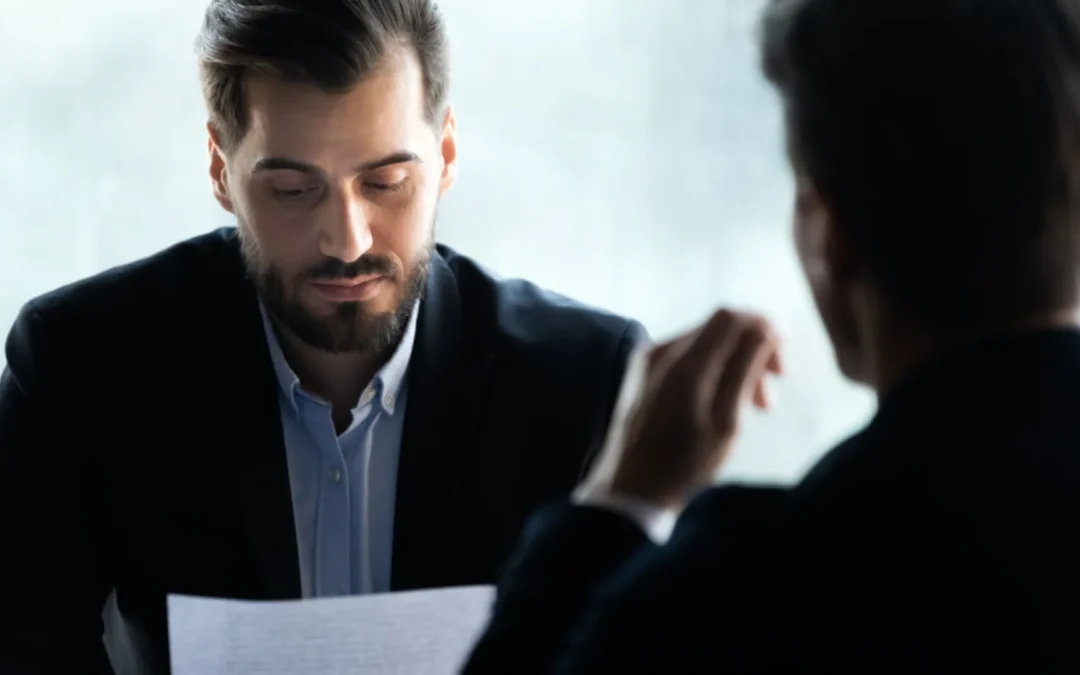 Two men having a difficult conversation