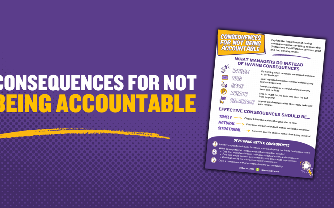 Consequences For Not Being Accountable Poster