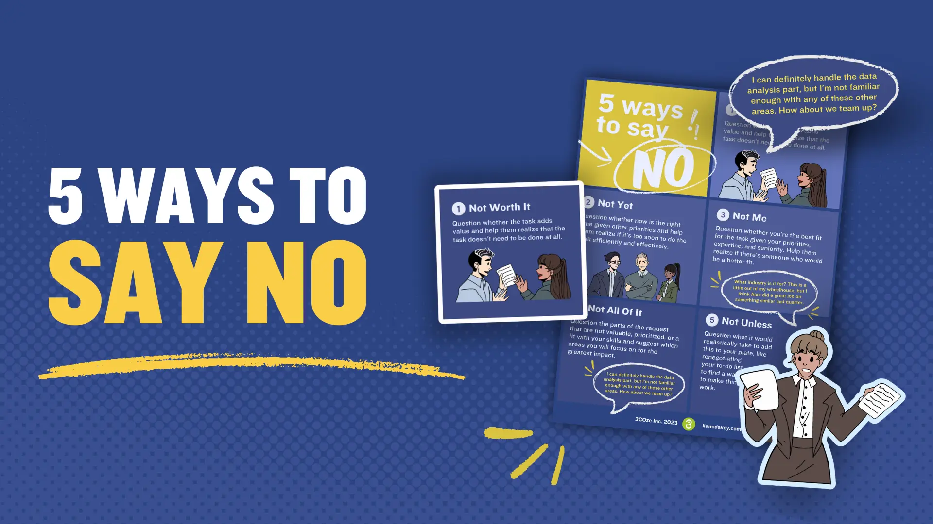 Thumbnail showing a preview of a poster that gives people five alternatives to simply saying no